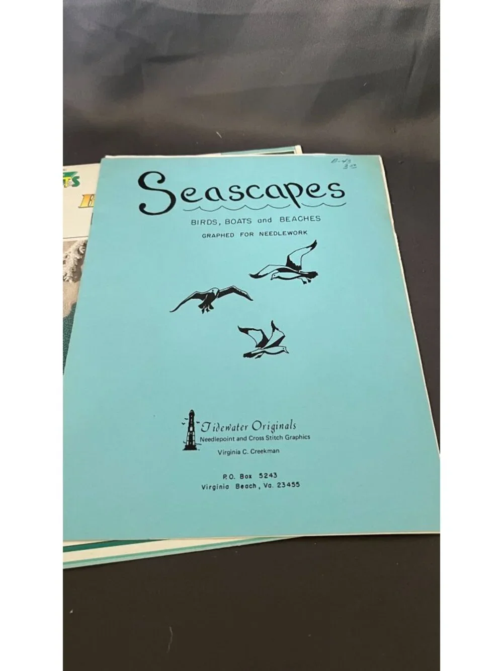 5 Assorted Cross-Stitch & Needlework Pattern Books: Lighthouses & Seascapes